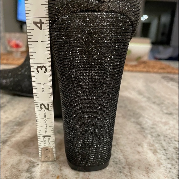 Black glitter Steve Madden stretch booties sz 7m. - Picture 7 of 7